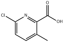 6-氯-3-甲基吡啶-2-甲酸 结构式