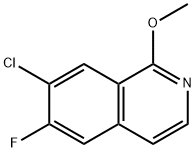 7-氯-6-氟-1-甲氧基异喹啉 结构式