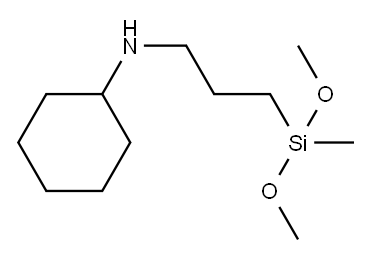 3-(N-环己胺)丙基甲基二甲氧基硅烷 结构式