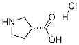 R-吡咯烷-3-羧酸盐酸盐 结构式