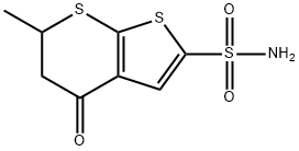 6-甲基-4-氧-5,6-二氢-4H-噻吩并[2,3-b]噻喃-2-磺酰胺 结构式