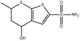 5,6-DIHYDRO-4H-4-HYDROXY-6-METHYLTHIENO[2,3-B]THIOPYRAN-2-SULPHONAMIDE 结构式