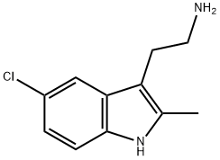 2-(5-氯-2-甲基-1H-吲哚-3-基)乙胺 结构式