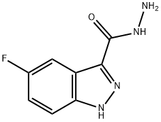 5-FLUORO-1H-INDAZOLE-3-CARBOXYLIC ACID HYDRAZIDE 结构式