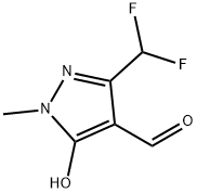 5-羟基-1-甲基-3-(二氟甲基)-1H-吡唑-4-甲醛 结构式