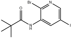 N-(2-Bromo-5-iodopyridin-3-yl)pivalamide 结构式