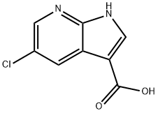 5-氯-1H-吡咯并[2,3-B]吡啶-3-羧酸 结构式