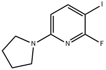 2-Fluoro-3-iodo-6-(pyrrolidin-1-yl)pyridine 结构式