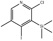 2-Chloro-4-iodo-5-methyl-3-(trimethylsilyl)-pyridine 结构式