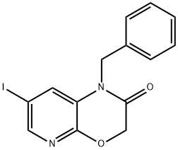 1-BENZYL-7-IODO-1H-PYRIDO[2,3-B][1,4]OXAZIN-2(3H)-ONE 结构式