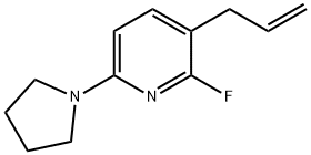 3-Allyl-2-fluoro-6-(pyrrolidin-1-yl)pyridine 结构式
