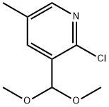 2-CHLORO-3-(DIMETHOXYMETHYL)-5-METHYLPYRIDINE 结构式