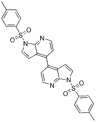 4,4'-Bi-1H-pyrrolo[2,3-b]pyridine, 1,1'-bis[(4-Methylphenyl)sulfonyl]- 结构式