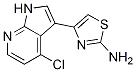 2-ThiazolaMine, 4-(4-chloro-1H-pyrrolo[2,3-b]pyridin-3-yl)- 结构式