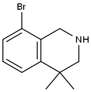 8-溴-4,4-二甲基-1,2,3,4-四氢异喹啉 结构式