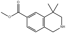 4,4-二甲基-1,2,3,4-四氢异喹啉-6-羧酸甲酯 结构式