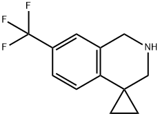 7'-(三氟甲基)-2',3'-二氢-1'H-螺[环丙烷-1,4'-异喹啉 结构式