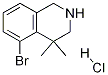 5-溴-4,4-二甲基-1,2,3,4-四氢异喹啉盐酸盐 结构式