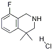 8-氟-4,4-二甲基-1,2,3,4-四氢异喹啉盐酸盐 结构式