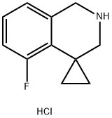 5'-氟-2',3'-二氢-1'H-螺[环丙烷-1,4'-异喹啉]盐酸盐 结构式