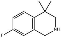 7-氟-4,4-二甲基-1,2,3,4-四氢异喹啉 结构式