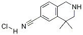 4,4-二甲基-1,2,3,4-四氢异喹啉-6-甲腈盐酸盐 结构式