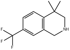 4,4-二甲基-7-(三氟甲基)-1,2,3,4-四氢异喹啉 结构式