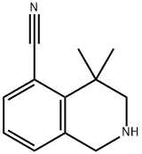 4,4-二甲基-1,2,3,4-四氢异喹啉-5-甲腈 结构式