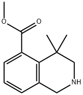 4,4-二甲基-1,2,3,4-四氢异喹啉-5-羧酸甲酯 结构式