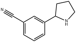 3-(2-吡咯烷基)苯甲腈 结构式