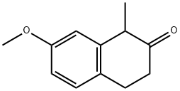 1-甲基-7-甲氧基-2-萘满酮 结构式