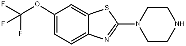 2-PIPERAZIN-1-YL-6-(TRIFLUOROMETHOXY)-1,3-BENZOTHIAZOLE 结构式