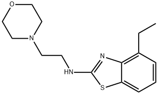 4-ETHYL-N-(2-MORPHOLIN-4-YLETHYL)-1,3-BENZOTHIAZOL-2-AMINE 结构式