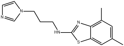 N-[3-(1H-IMIDAZOL-1-YL)PROPYL]-4,6-DIMETHYL-1,3-BENZOTHIAZOL-2-AMINE 结构式