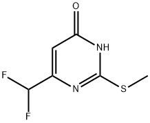 6-(difluoromethyl)-2-(methylthio)pyrimidin-4-ol 结构式