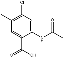 2-乙酰氨基-4-氯-5-甲基苯甲酸 结构式