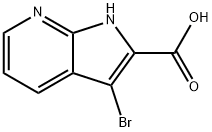 1H-Pyrrolo[2,3-b]pyridine-2-carboxylic acid, 3-broMo- 结构式