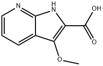 1H-Pyrrolo[2,3-b]pyridine-2-carboxylic acid, 3-Methoxy- 结构式