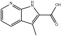 3-甲基-1H-吡咯并[2,3-B]吡啶-2-羧酸 结构式