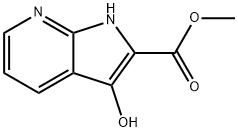 1H-Pyrrolo[2,3-b]pyridine-2-carboxylic acid, 3-hydroxy-, Methyl ester 结构式
