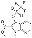 1H-Pyrrolo[2,3-b]pyridine-2-carboxylic acid, 3-[[(trifluoroMethyl)sulfonyl]oxy]-, Methyl ester 结构式