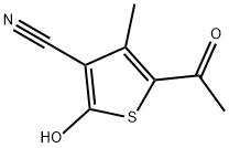 5-乙酰基-2-羟基-4-甲基噻吩-3-甲腈 结构式