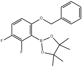 2-(6-(苄氧基)-2,3-二氟苯基)-4,4,5,5-四甲基-1,3,2-二氧杂硼烷 结构式