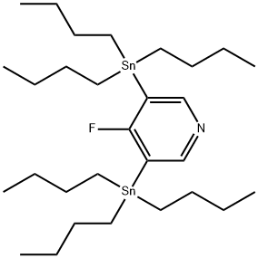 4-氟-3,5-二(三丁基锡烷基)吡啶 结构式