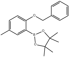 2-苄氧基-5-甲基苯硼酸频呢醇酯 结构式