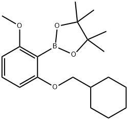 2-CyclohexylMethoxy-6-Methoxyphenylboronic acid pinacol ester 结构式