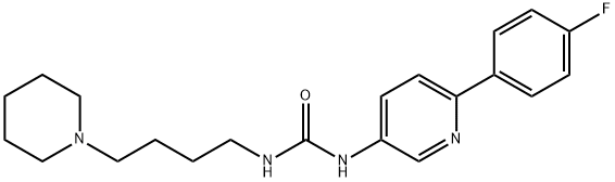 Urea, N-[6-(4-fluorophenyl)-3-pyridinyl]-N'-[4-(1-piperidinyl)butyl]- 结构式