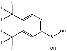 3,4-二(三氟甲基)苯硼酸 结构式