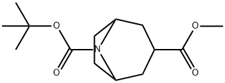 exo-8-Boc-8-azabicyclo[3.2.1]octane-3-carboxylic acid Methyl ester 结构式