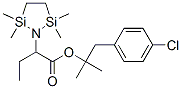 1-Aza-2,5-disilacyclopentane-1-acetic  acid,  -alpha--ethyl-2,2,5,5-tetramethyl-,  2-(4-chlorophenyl)-1,1-dimethylethyl  ester 结构式